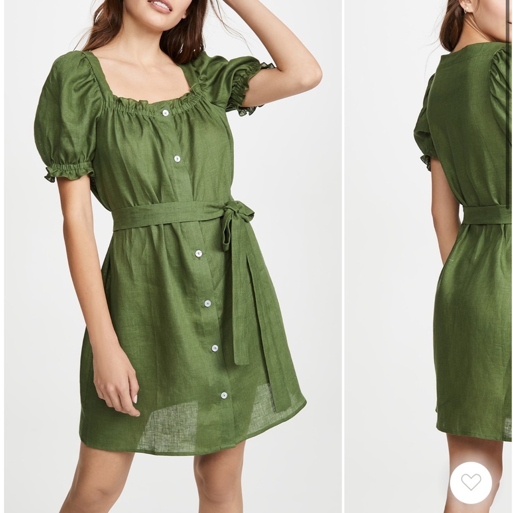 Sleeper Brigitte Linen Mini Dress